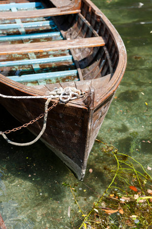 boat on lakeの写真素材