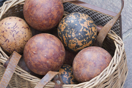 wooden bowlsの写真素材