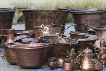 old pots and pansの写真素材