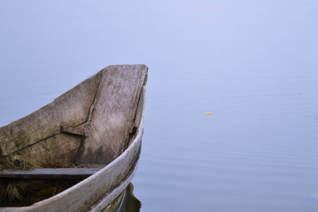 boat on lakeの写真素材