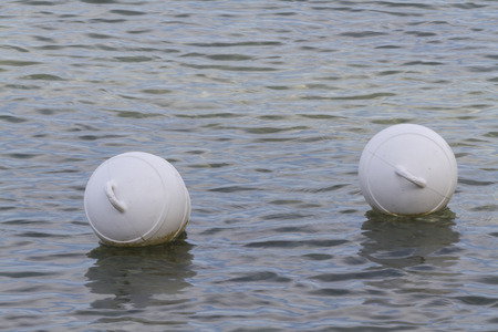buoy on the lakeの写真素材