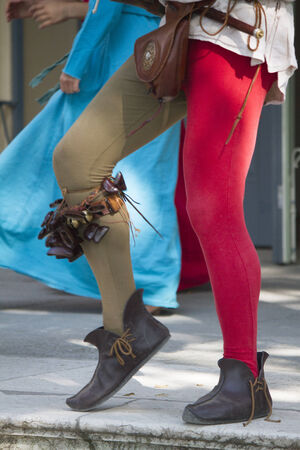 dances and dances with drum and bagpipeの写真素材