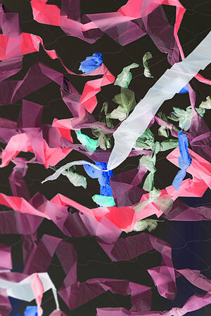 colorful kites flying in the skyの写真素材