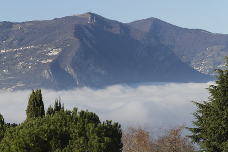 fog on the lake
