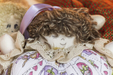 old doll fabricの写真素材