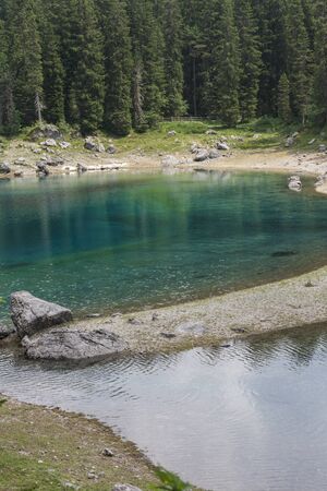 landscape of  blue lake in the mountain