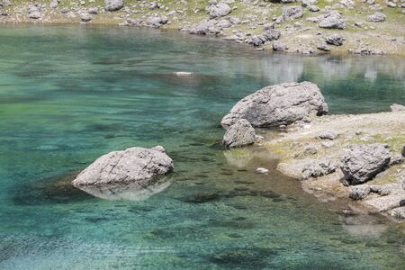 landscape of  blue lake in the mountain