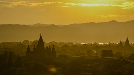 sunset on the cityの写真素材