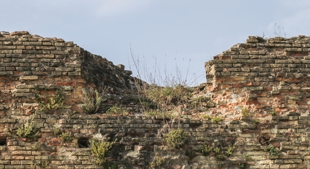 antique ancient walls of castleの写真素材