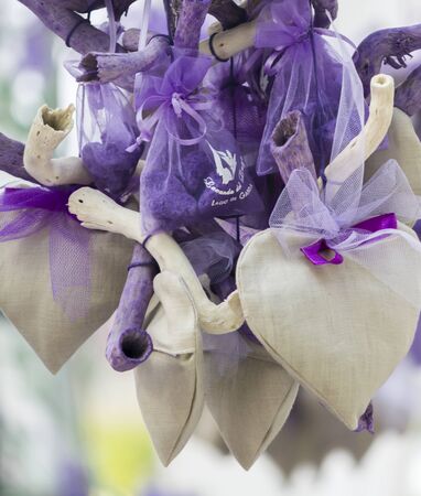 handmade heart and lavenderの写真素材