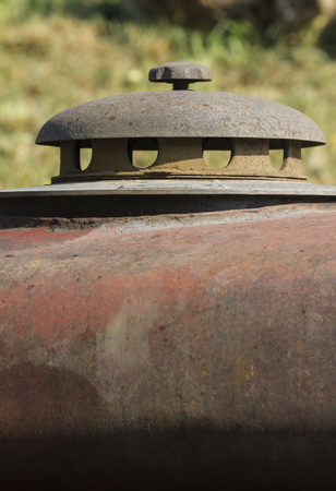 old smokestack tractorの写真素材