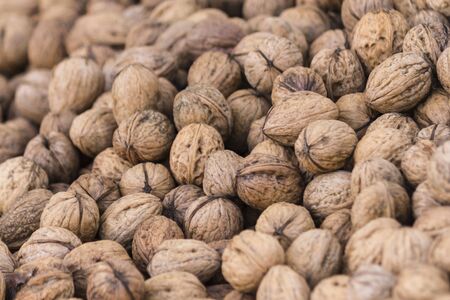 walnuts backgroundの写真素材