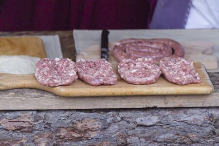 meat on grillの写真素材