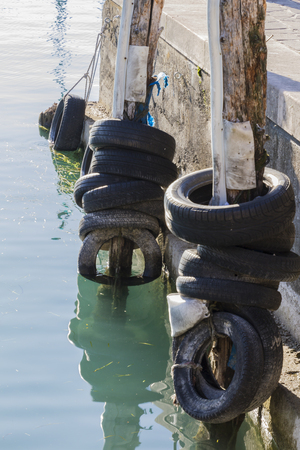 pier on lakeの写真素材
