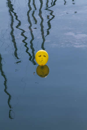 reflection on lakeの写真素材