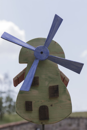 handmade wooden millの写真素材