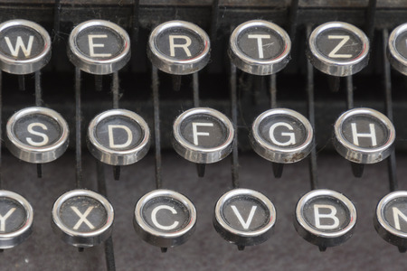detail of an old typewriter