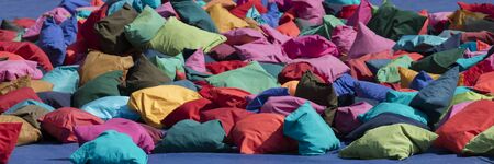 colorful pillows for home decorの写真素材