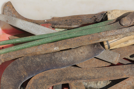 old tool in the farmの写真素材