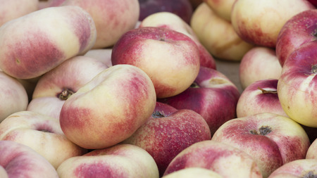 peaches at marketの写真素材