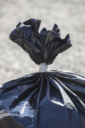 black trash bagの写真素材