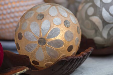 ball lamp decorated with flower