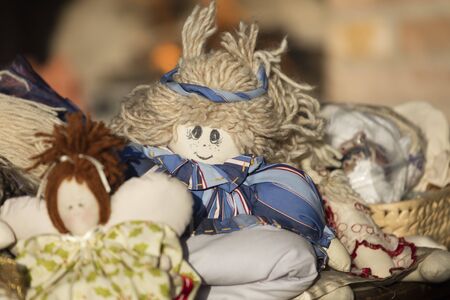 handmade cloth dollの写真素材