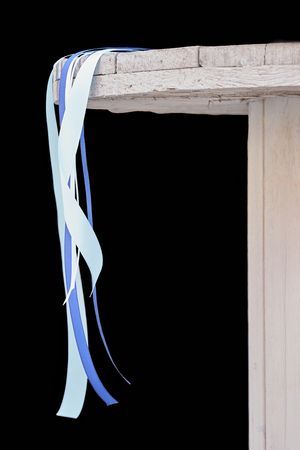 Decorations hanging at table for the partyの写真素材