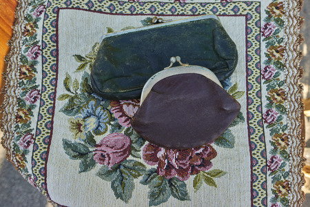 two old purseの写真素材