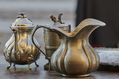 old elegant tea serviceの写真素材