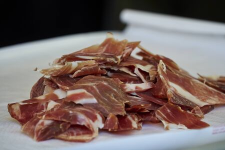 tasty raw hamの写真素材