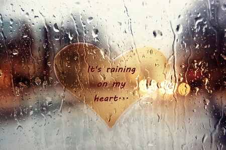 rain on my heartの写真素材