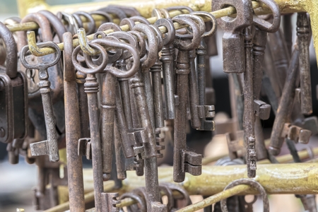 old keys at garage sale