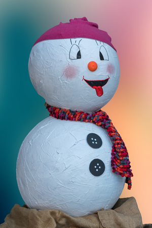 Christmas snow man decorationの写真素材