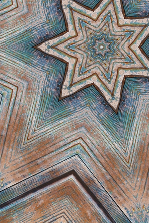 Rustic wood star backgroundの写真素材