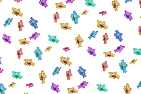colorful hibiscus pattern backgroundの写真素材