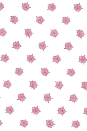 stylized pink snowflake pattern for decorationの写真素材