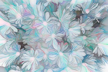 abstract daisy in bloom in springの写真素材