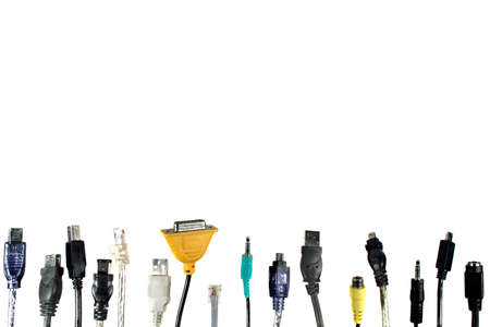 computer cablesの写真素材