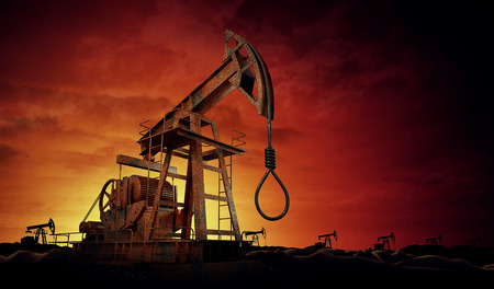 Deadly oil pump. 3d renderの写真素材