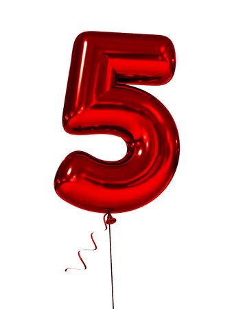 Five Inflatable figures red. 3d renderの写真素材