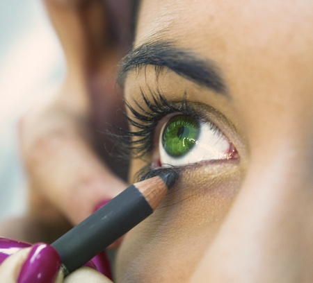 Make up artist at beauty salonの写真素材