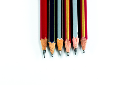 A wooden pencil, isolated on white with clipping path.