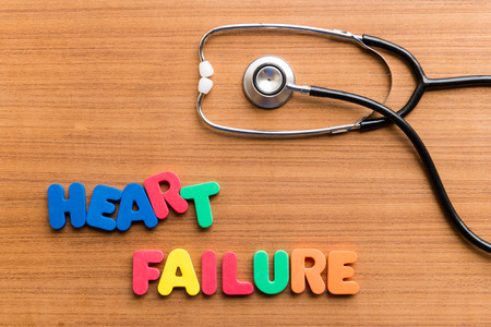 heart failure colorful word on the wooden backgroundの写真素材