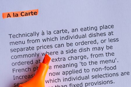 a la carteの写真素材