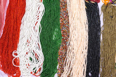 different color and beautiful String of Pearlsの写真素材