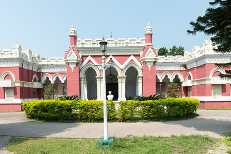 Natore, Bangladesh - September 29, 2015: Uttara Gano Bhaban also known as The Maharaja's Palace or Dighapatia Palace is a historic, formerly royal palace in Natore, Bangladesh. It was built by the Raja of Dighapatia. In the north bengal, it serves as an oのeditorial素材