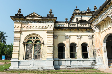 Natore, Bangladesh - September 29, 2015: Natore Rajbari (also known as Pagla Raja's Palace, Natore Palace) was a prominent royal palace in Natore, Bangladesh. It was the residence and seat of the Rajshahi Raj family of zamindars. Famous queen Rani Bhabaniのeditorial素材