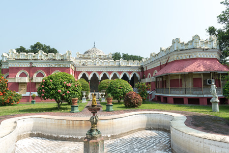 Natore, Bangladesh - September 29, 2015: Uttara Gano Bhaban also known as The Maharaja's Palace or Dighapatia Palace is a historic, formerly royal palace in Natore, Bangladesh. It was built by the Raja of Dighapatia. In the north bengal, it serves as an oのeditorial素材