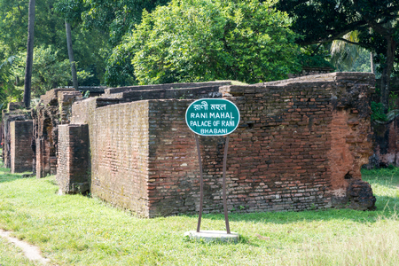 Natore, Bangladesh - September 29, 2015: Natore Rajbari (also known as Pagla Raja's Palace, Natore Palace) was a prominent royal palace in Natore, Bangladesh. It was the residence and seat of the Rajshahi Raj family of zamindars. Famous queen Rani Bhabaniのeditorial素材